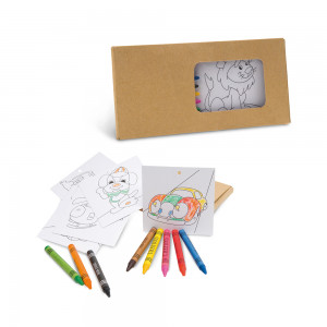 Kit para pintar em caixa de cartão