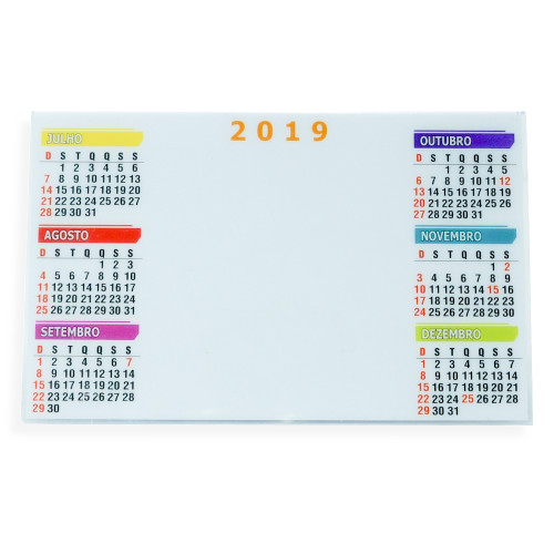Calendário Plástico de Mesa